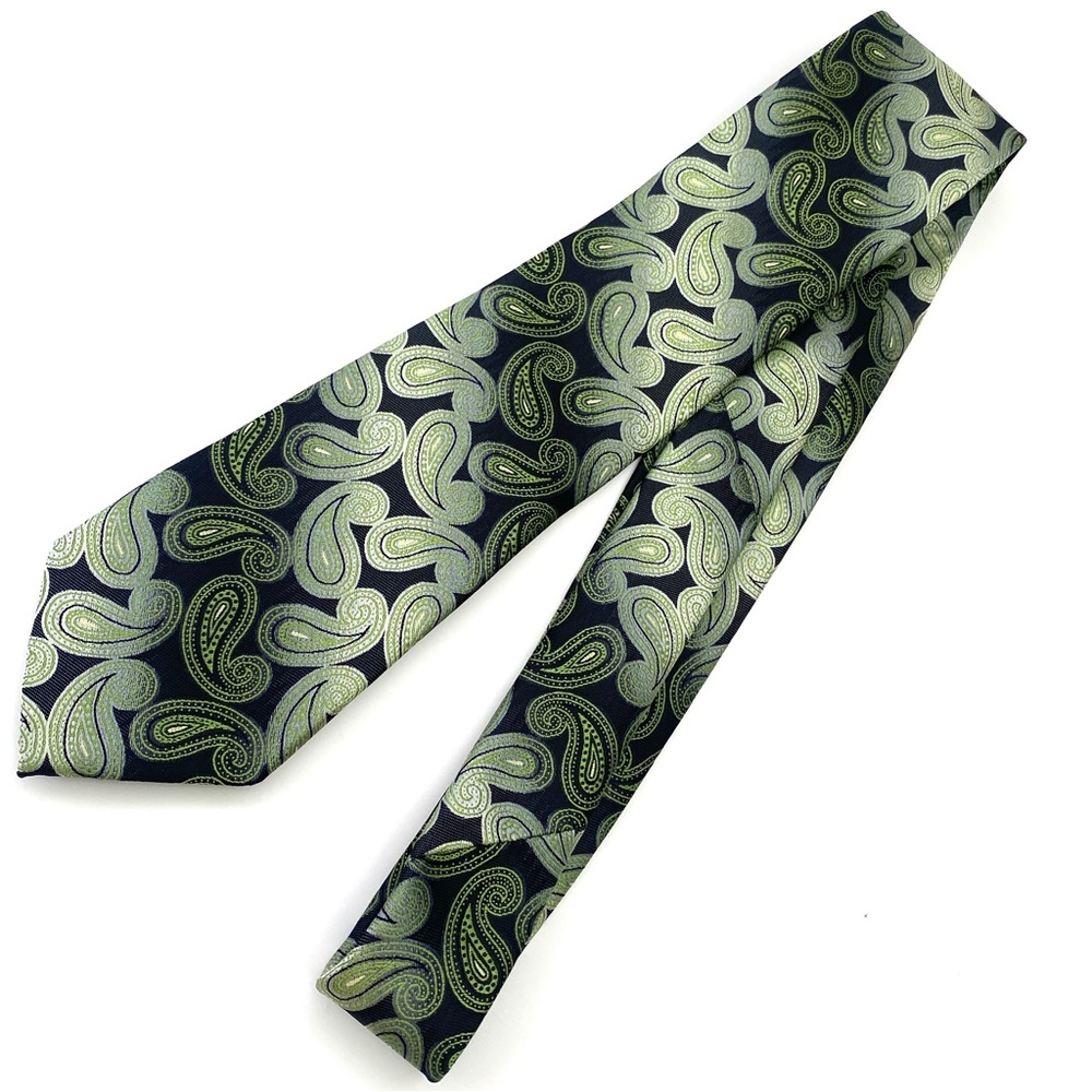 Alexander Julian Green/ Black Paisley Necktie